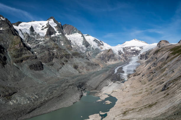 National Park Hohe Tauern With Grossglockner The Highest Mountain Peak Of Austria And Its Glacier Pasterze stock photo