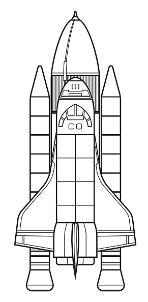 Vector Black And White, Space Shuttle