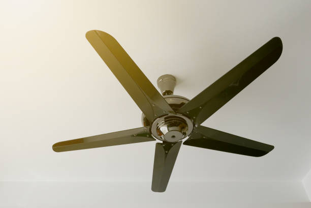 istock Modern design of a ceiling fan. 1307907133