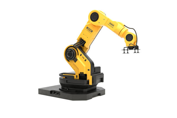 istock The robotic arm on white background with clipping path 1307908154