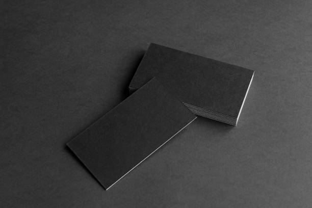 istock Business card on gray background. 1307910835