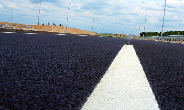 istock Road markings on highway 1307913371