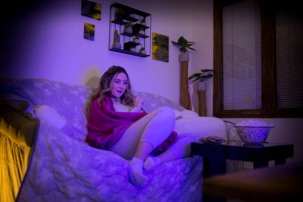 istock Casual evening in front of tv 1307913887