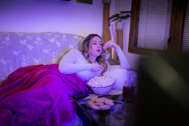 istock Watching my favorite TV show 1307914610
