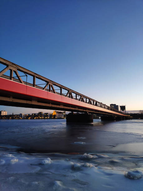 istock sunset over frozen water 1307914637
