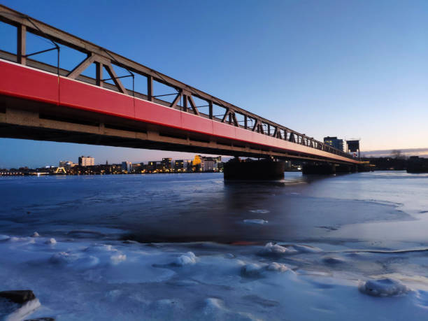 istock sunset over frozen water 1307914649