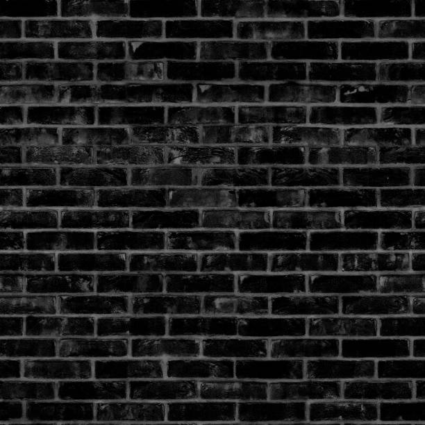 istock Seamless texture Dark Gray Brick. Tiling clean for background pattern. Rectangle mosaic tiles wall high resolution. Old or artificially aged in production 1307916238