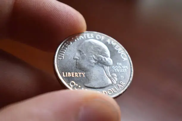 Photo of 2021 Quarter Close Up In Hand High Quality