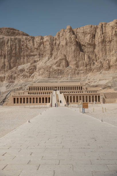 istock The front of Hatshepsut temple 1307925846