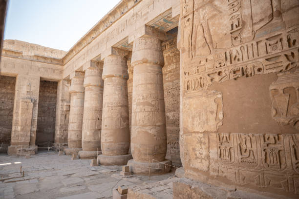 istock The columns of Medinet Habu temple 1307926622