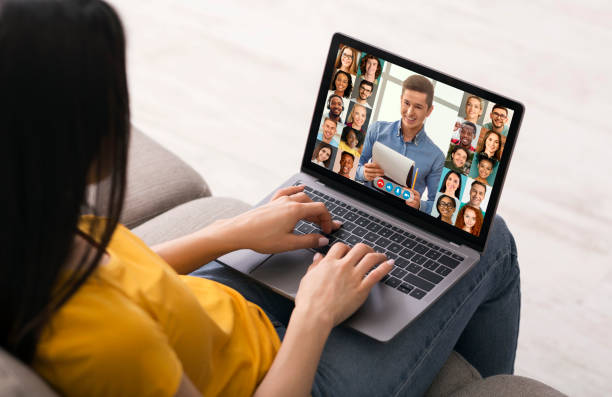 istock Online Education Concept. Unrecognizable Woman Study With Laptop Computer At Home, Collage 1307927898