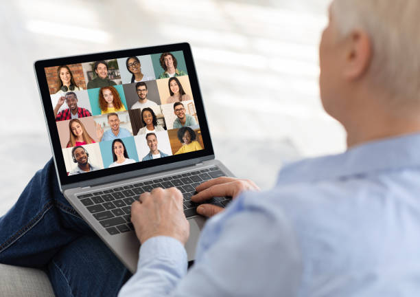 istock Remote Meeting. Senior Businesslady Using Laptop For Web Conference With Colleagues 1307928469