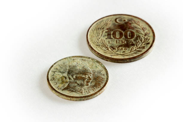 istock Old Turkish coin. Money collection. 1307933023
