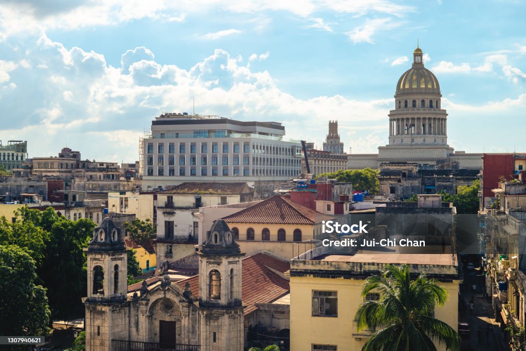 National Capitol Building skyline of Havana, or Habana, the capital of Cuba Havana Stock Photo