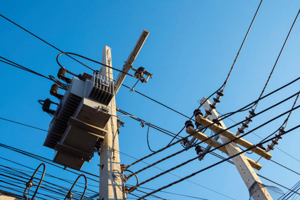 istock Transformer transmission electricity convert high voltage to low voltage 1307940684