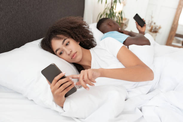 istock Social problems, gadget addiction and online communication 1307942040