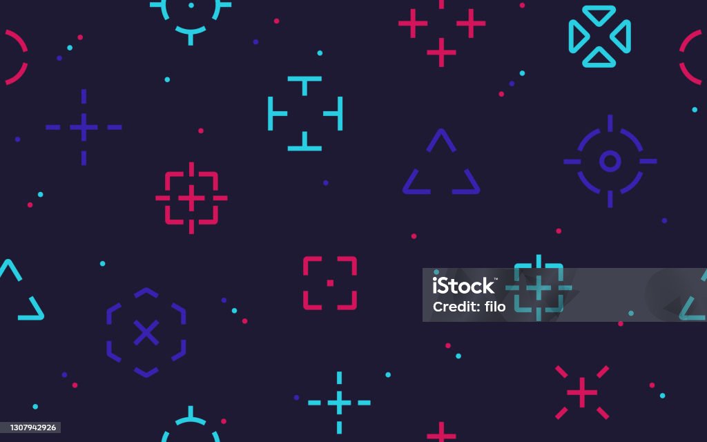 Seamless Gamer Shooting Target Background Pattern Stock Illustration ...