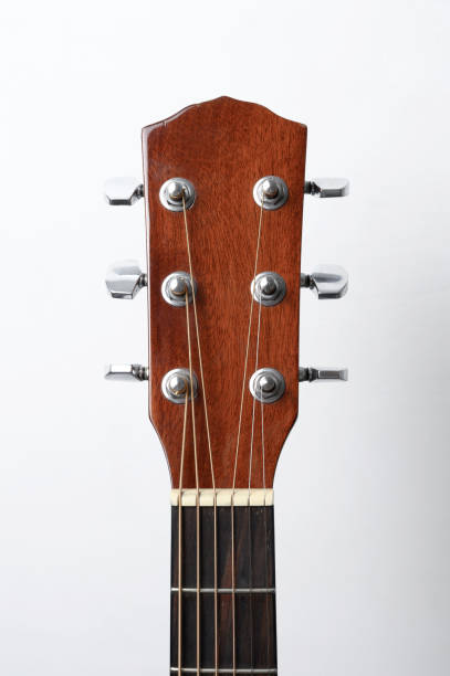 istock Man playing acoustic guitar, cover for online courses, learning at home. 1307945696