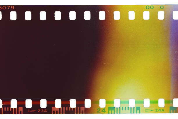 istock Noisy film frame with heavy scratches, dust and grain 1307946512