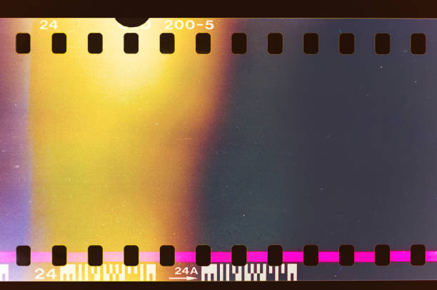 istock Light leaks on photographic film 1307946582
