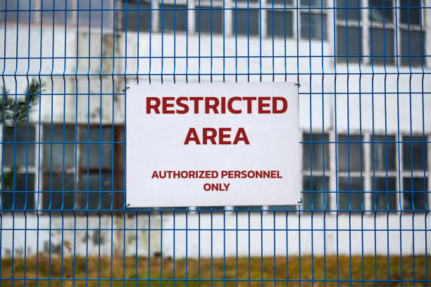 istock Restricted area, authorized personnel only, no trespassing 1307947897