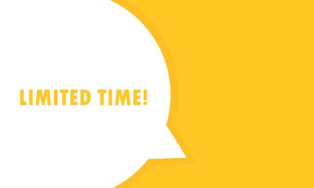 istock Limited time speech bubble banner. Can be used for business, marketing and advertising. Vector EPS 10. Isolated on white background 1307949297