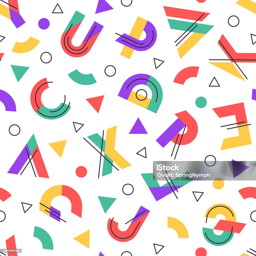 English Patterns Designs Vector Seamless Vector Pattern With Colorful Creative Graphical English ...