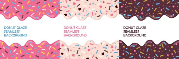 Vector illustration of DONUT GLAZE SET BG