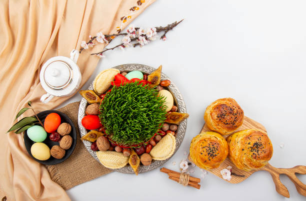 istock Novruz Holiday decorated table with sweets 1307957453