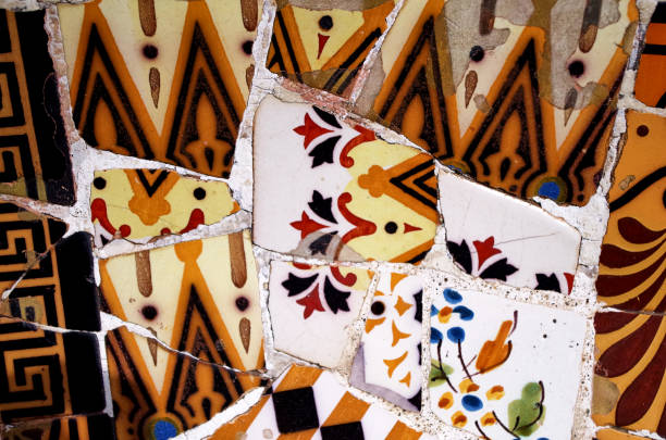 istock Broken tiles mosaic. Barcelona, Gaudi 1307958544