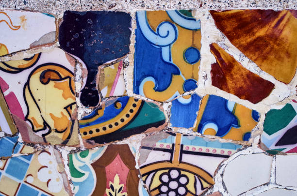 istock Broken tiles mosaic. Gaudi, Barcelona 1307958590