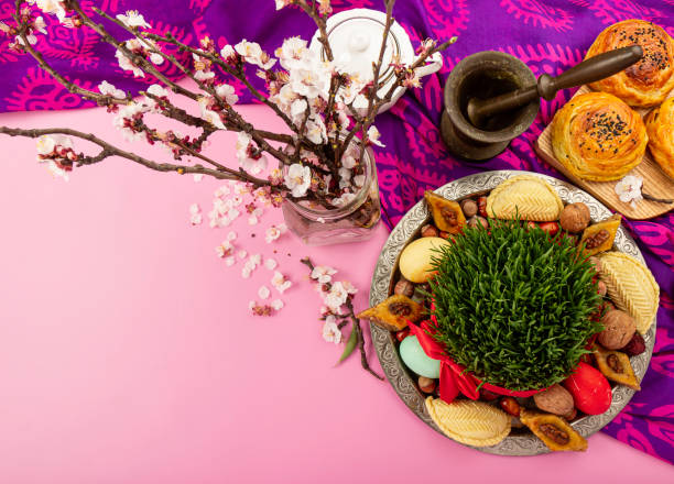 istock Novruz Holiday decorated table with sweets 1307958671