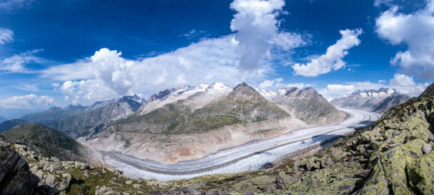 glaciar aletsch - aletsch glacier fotografías e imágenes de stock