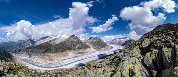 glaciar aletsch - aletsch glacier fotografías e imágenes de stock