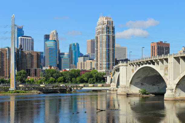 istock Minneapolis Skyline + Central Avenue Bridge 1307960042