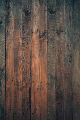 Wood plank texture. Dark grain panel board table with copy space. Old floor wooden pattern. Timber plank surface wall for vintage grunge wallpaper. Abstract desk Natural concept