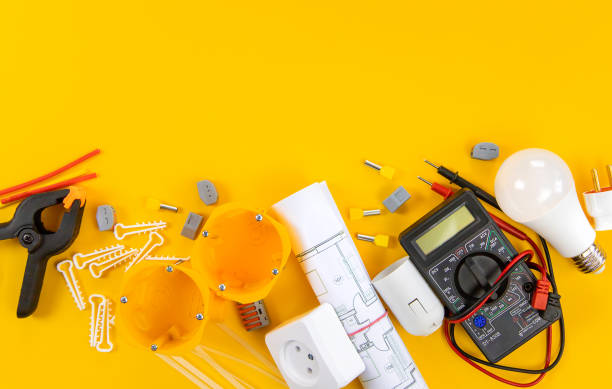 istock electrical tools for repairing electricians in the house. Selective focus. 1307967630