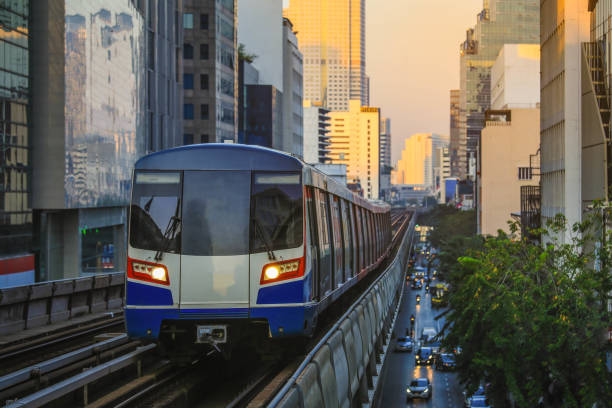 istock BTS Sky Train in downtown of Bangkok 1307969490