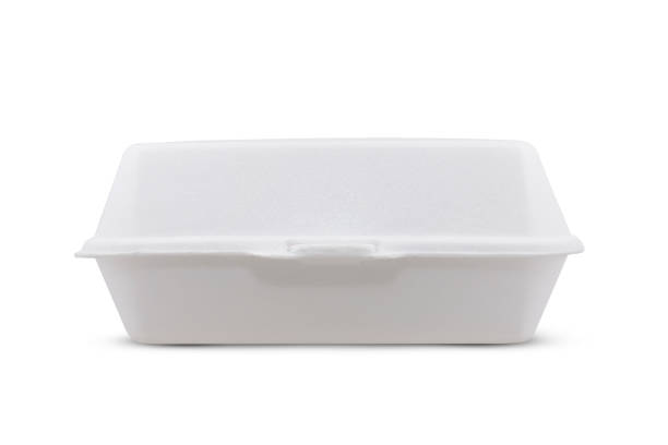 istock Large Styrofoam meal box isolated on white background 1307975770
