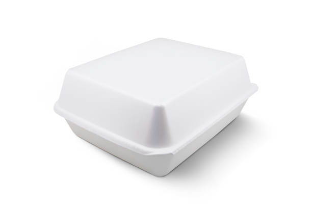 istock Large Styrofoam meal box isolated on white background 1307975814