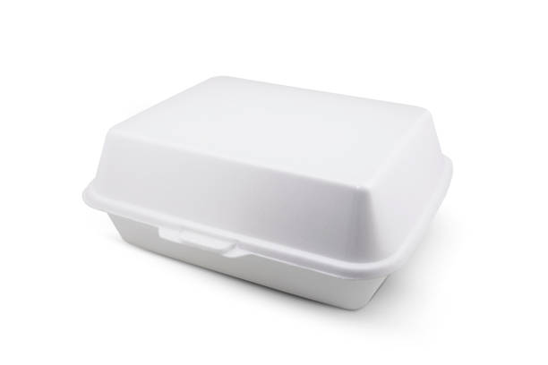 istock Large Styrofoam meal box isolated on white background 1307975854