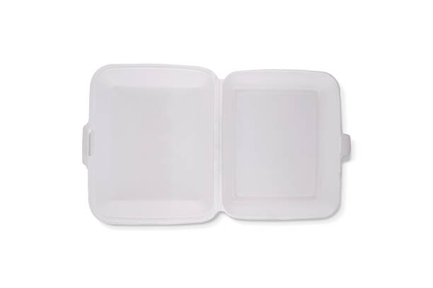 istock Large Styrofoam meal box isolated on white background 1307975855