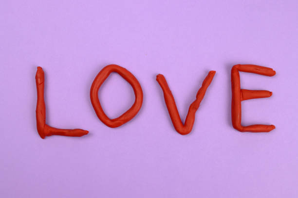 istock Word Love made from red plasticine 1307979823