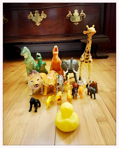 istock Toy Wild Animals on the Floor 1307981322