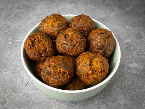 istock Vegan falafel balls in a bowl on a cement surface 1307981405