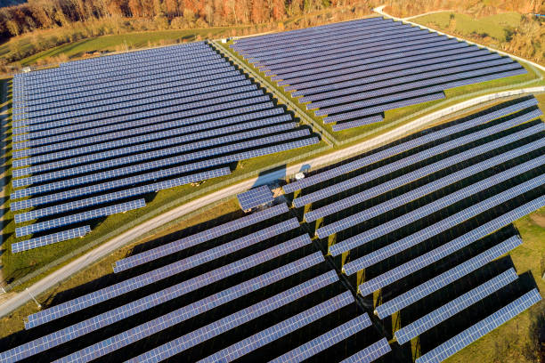 istock Solar Power Plant, Aerial View 1307992856