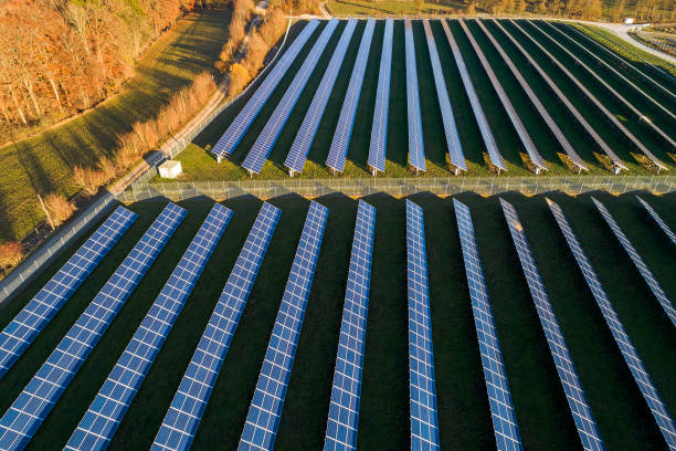 istock Solar Power Plant, Aerial view 1307993067