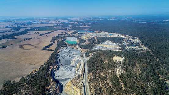 Aerial view of the Fosterville Gold Mine in Central Victoria