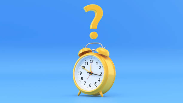 istock Question Mark Symbol  on Alarm Clock Stock Photo 1308026151