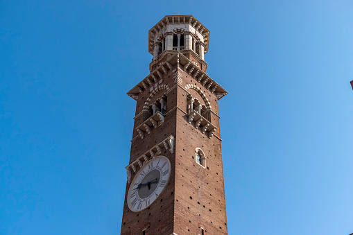 Medieval Lamberti Tower in Verona, Italy